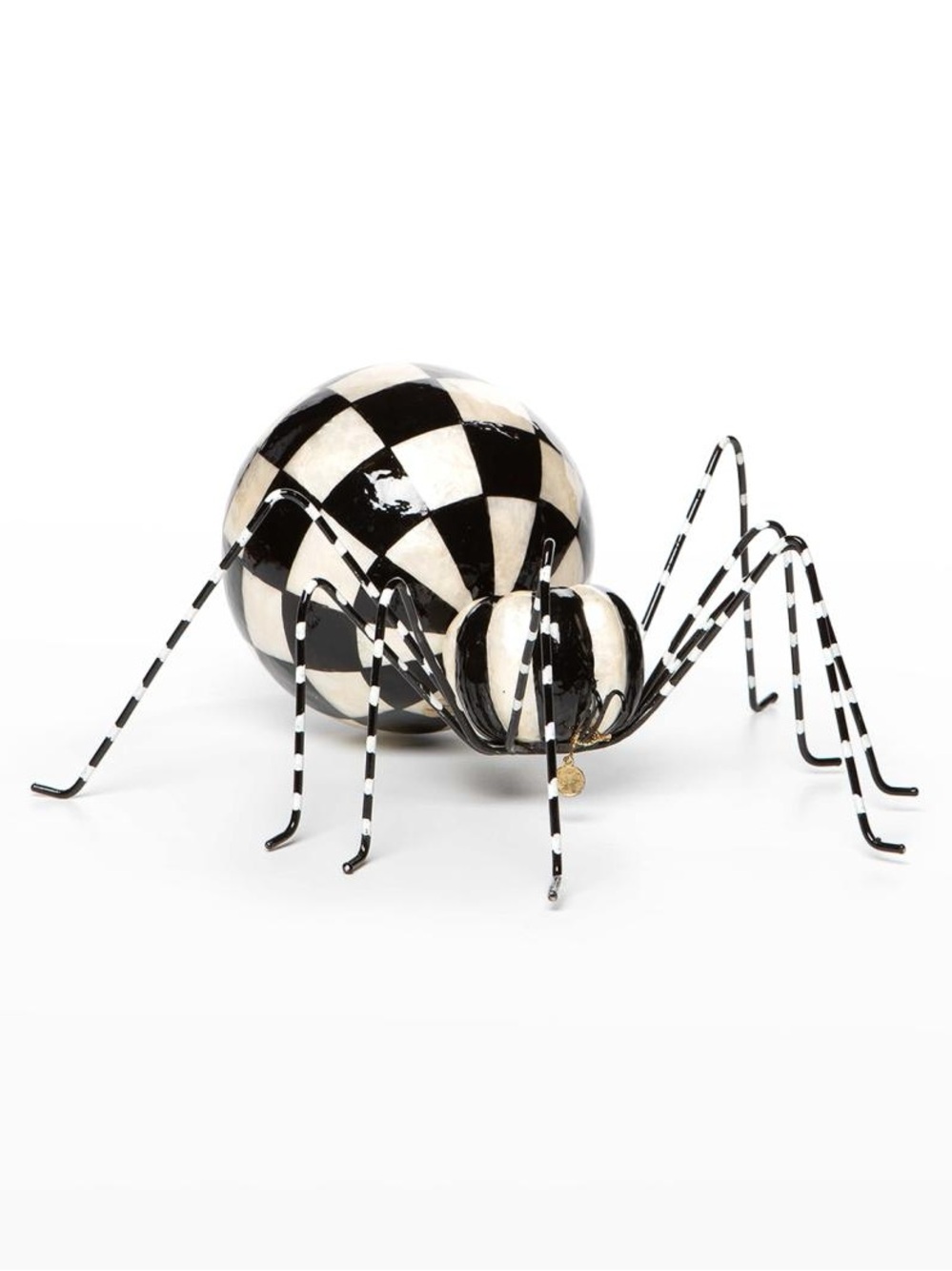 COURTLY CHECK CAPIZ BIG SPIDER FIGURE BY MACKENZIE-CHILDS HALLOWEEN HOME DECOR